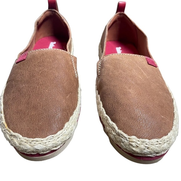 Timberland Barcelona Bay Leather Slip On Espadrille Loafers NEW Size 6.5 Rust - Picture 3 of 9